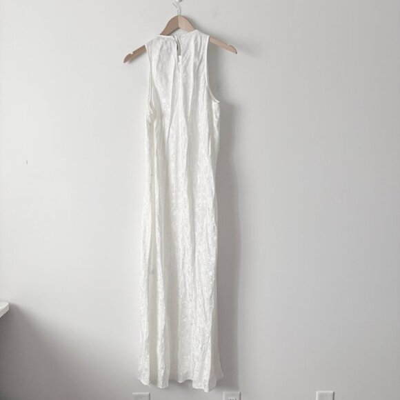 Zara Lace Jacquard Maxi Dress NWT White Size Medium - Picture 9 of 11
